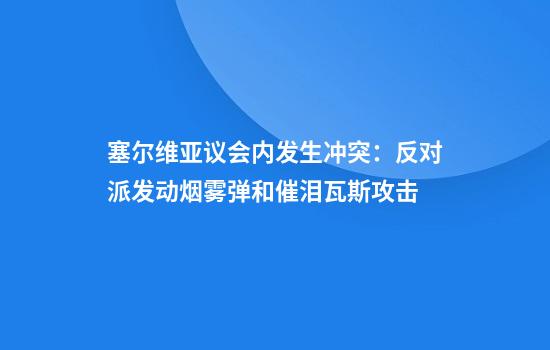 塞尔维亚议会内发生冲突:反对派发动烟雾弹和催泪瓦斯攻击