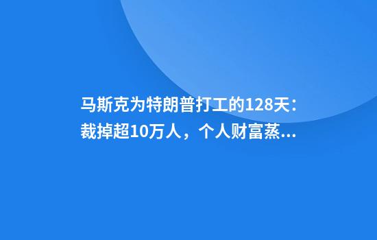 马斯克为特朗普打工的128天：裁掉超10万人，个人财富蒸发4000亿