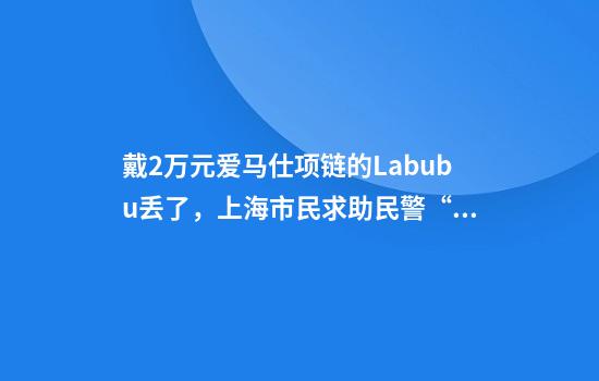 戴2万元爱马仕项链的Labubu丢了，上海市民求助民警“找娃娃”