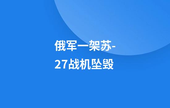 俄军一架苏-27战机坠毁