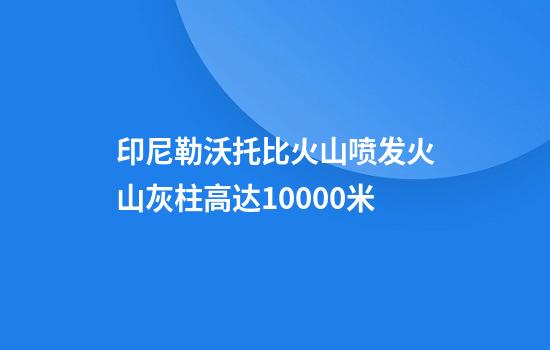 印尼勒沃托比火山喷发火山灰柱高达10000米