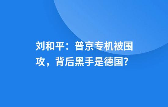 刘和平：普京专机被围攻，背后黑手是德国？