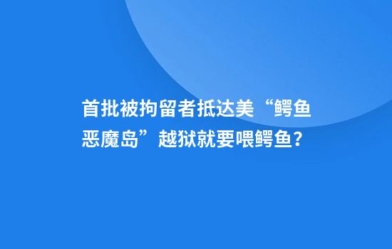 首批被拘留者抵达美“鳄鱼恶魔岛”越狱就要喂鳄鱼？