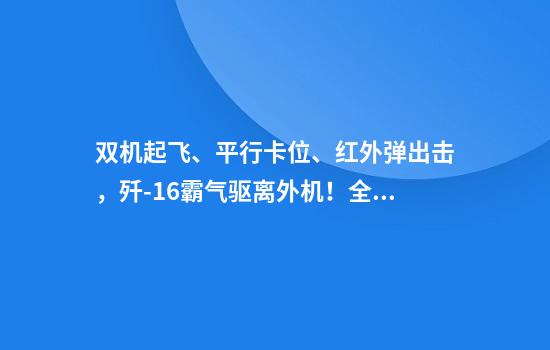 双机起飞、平行卡位、红外弹出击，歼-16霸气驱离外机！全程影像公布