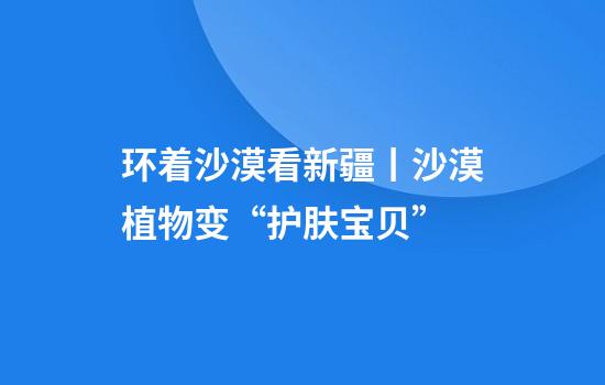 环着沙漠看新疆丨沙漠植物变“护肤宝贝”