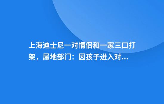 上海迪士尼一对情侣和一家三口打架，属地部门：因孩子进入对方取景框引起冲突