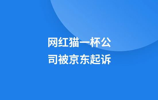 网红猫一杯公司被京东起诉