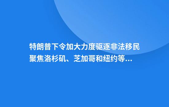 特朗普下令加大力度驱逐非法移民聚焦洛杉矶、芝加哥和纽约等大城市