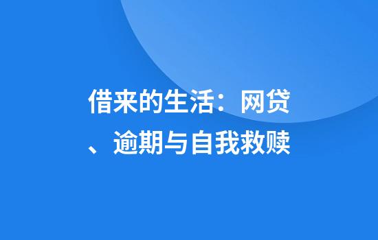 借来的生活：网贷、逾期与自我救赎