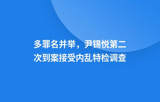 多罪名并举，尹锡悦第二次到案接受内乱特检调查