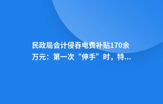 民政局会计侵吞电费补贴170余万元：第一次“伸手”时，特意写了“借条”